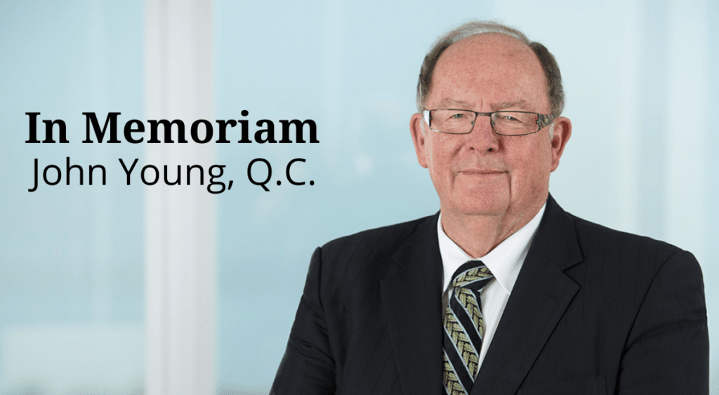 In Memoriam: John Young, Q.C.
